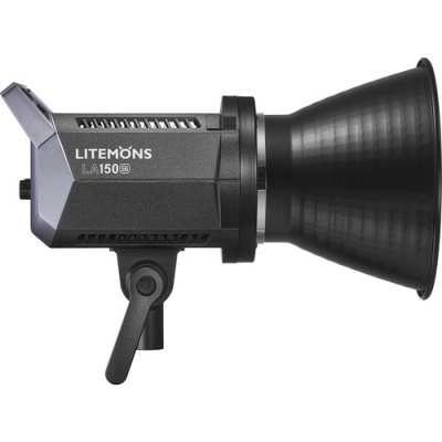 Iluminação de estúdio fotográfico LITEMÔNS LA 150 B com refletor cónico preto