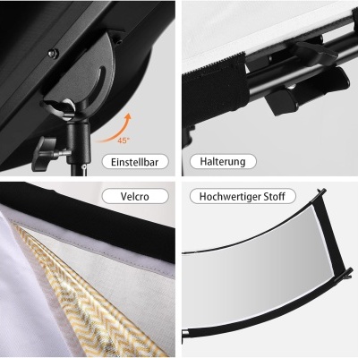 Acessórios de equipamento fotográfico com ajustes, suporte e tecido de alta qualidade