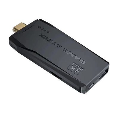 Adaptador HDMI preto com texto GAME STICK LITE e selo 4K ULTRA HD