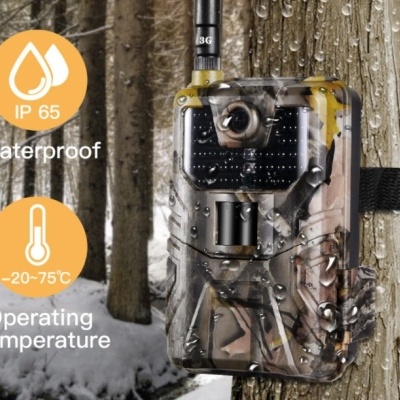 Câmara camuflada para exterior com resistência à água e temperatura