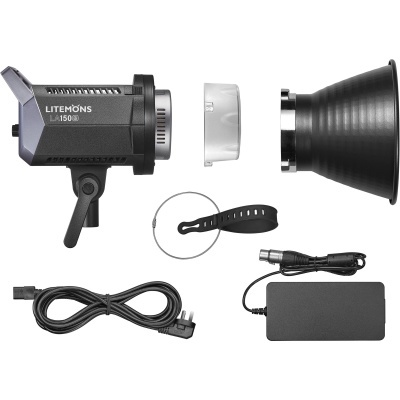 Conjunto de iluminação de estúdio fotográfico LITEMÓNS com luz LED, difusor, sombrinha e acessórios