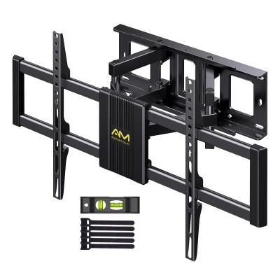 Suporte de parede para TV em metal preto com ferramentas incluídas