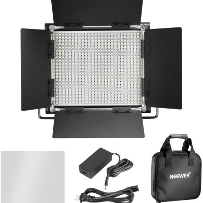 Luz estágio LED com acessórios e bolsa preta NEEWER