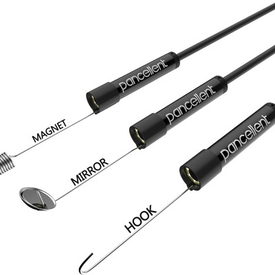 Cabo preto com acessórios de magnete, espelho e gancho da Pancellent