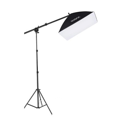 Softbox preto com tripé ajustável e marca Yocool