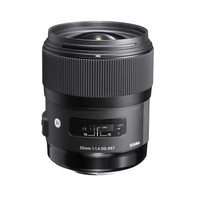 Objetiva fotográfica Sigma 35mm 1:1.4 DG preta