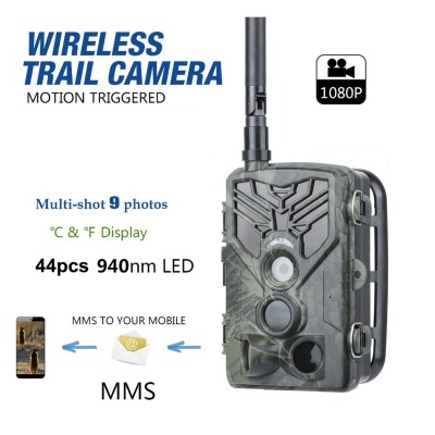 Câmara de rastreio sem fios com LED e visor 1080P