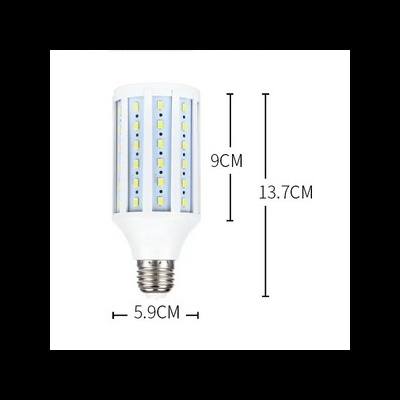 Lâmpada LED branca com base metálica e várias lâmpadas visíveis