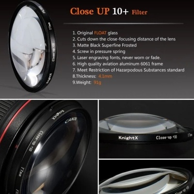 Filtro Close UP 10+ KnightX para lente