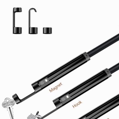 Acessórios pretos para câmara com íman, gancho e tampa impermeável