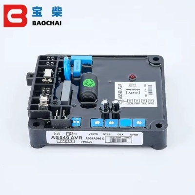 Módulo eletrónico preto com etiquetas AS540 AVR e logotipo BAOCHAI