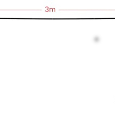 Estrutura metálica preta para suporte fotográfico com medidas de 3m largura e 2m altura