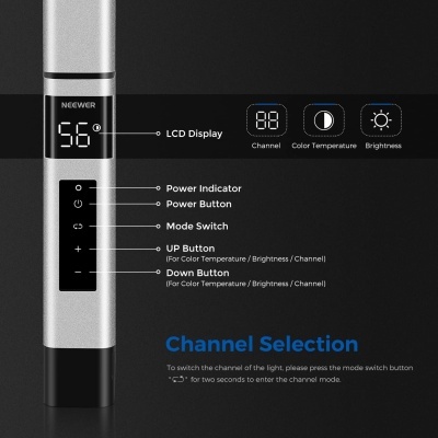 Dispositivo eletrónico cinza com ecrã LCD e botões de controlo em painel preto