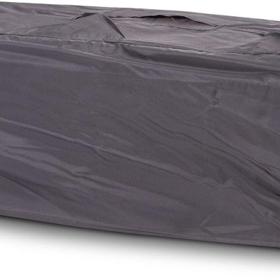 Saco retangular cinzento escuro em tecido com textura lisa