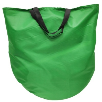 Saco grande verde com alças pretas