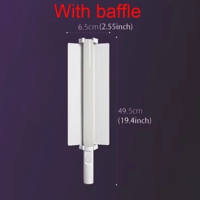 Luz LED branca com difusor e dimensões indicadas