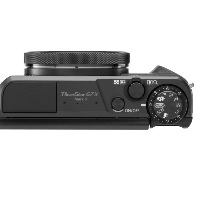 Câmara fotográfica compacta preta Canon PowerShot G7 X Mark II vista de cima