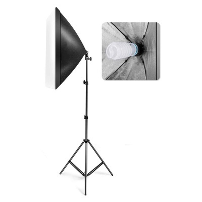 Refletor de estúdio com suporte tripé e difusor branco