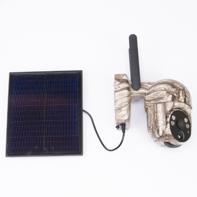 Câmara de vigilância camuflada com painel solar