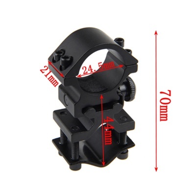 Suporte de metal preto com medidas em milímetros mostradas