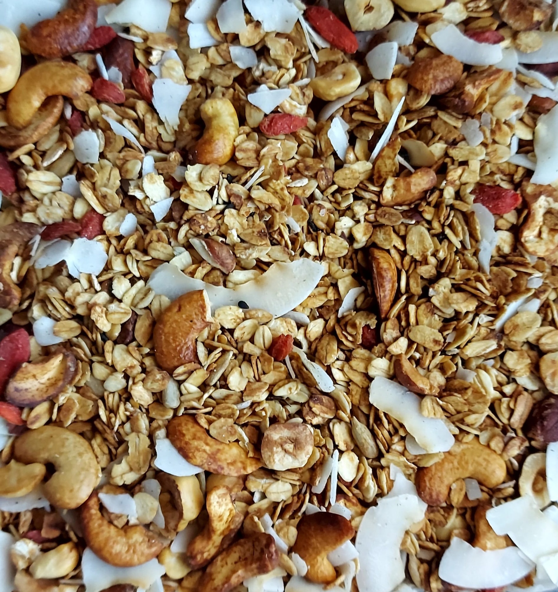 Granola Artesanal Natural Mistura de granola com castanhas e coco