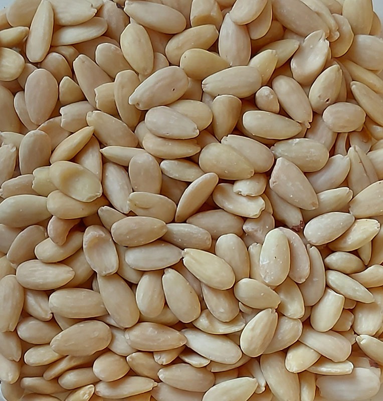 Amêndoa sem pele Amendoins descascados crus em tom creme