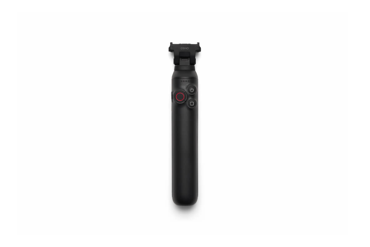 DJI Osmo 360 II Battery Extension Rod Gimbal preto com botões circulares e texto OSMO