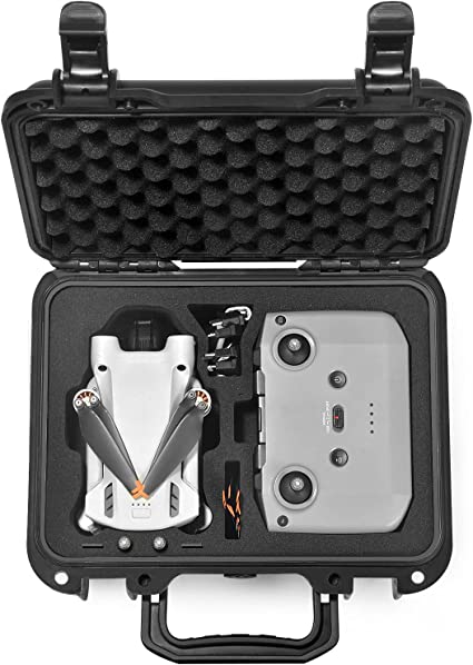 LEKUFEE LK405 Mala de transporte preta com drone e controlo remoto no interior