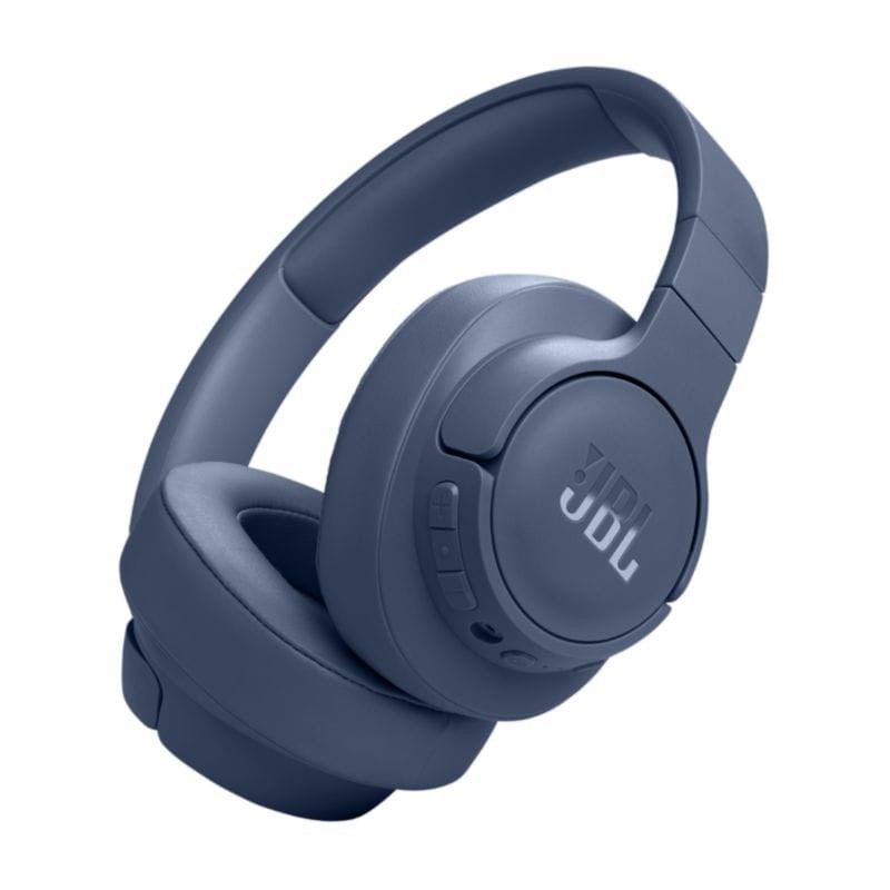 JBL Tune 770NC Azul Auscultadores Bluetooth JBL azul escuro com almofadas acolchoadas