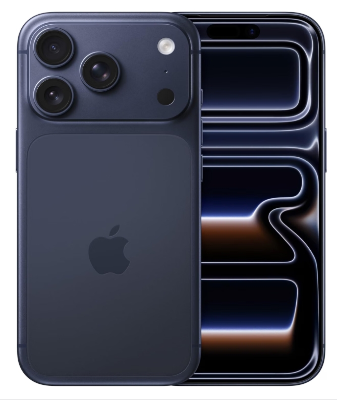 iPhone 17 Pro de 256 GB Azul Smartphone Apple iPhone azul escuro com três câmaras traseiras e ecrã frontal