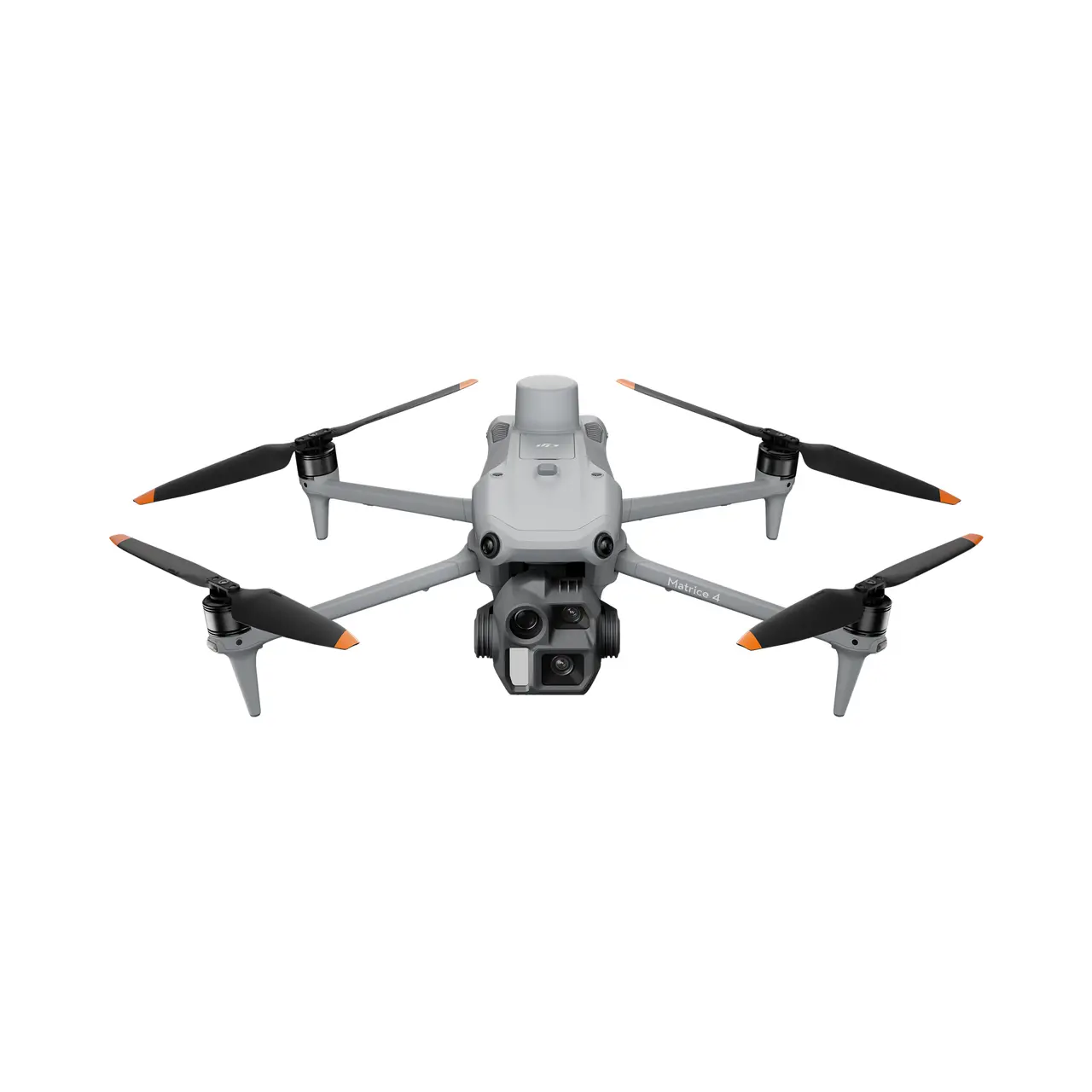 DJI Matrice 4E Plus Combo Drone cinza com quatro hélices e câmaras frontais