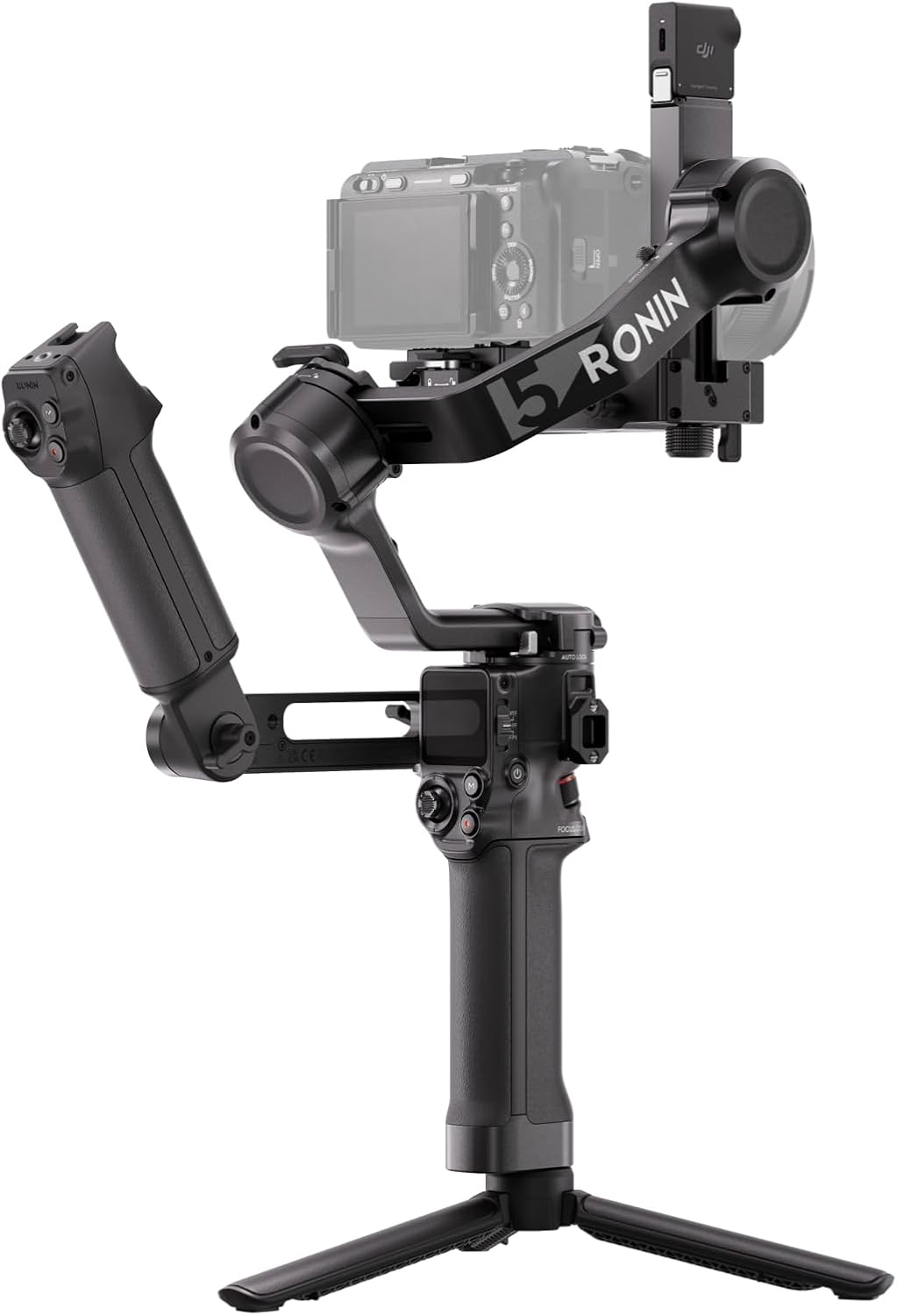 DJI RS 5 Combo Estabilizador DJI Ronin 5 preto com punho e tripé