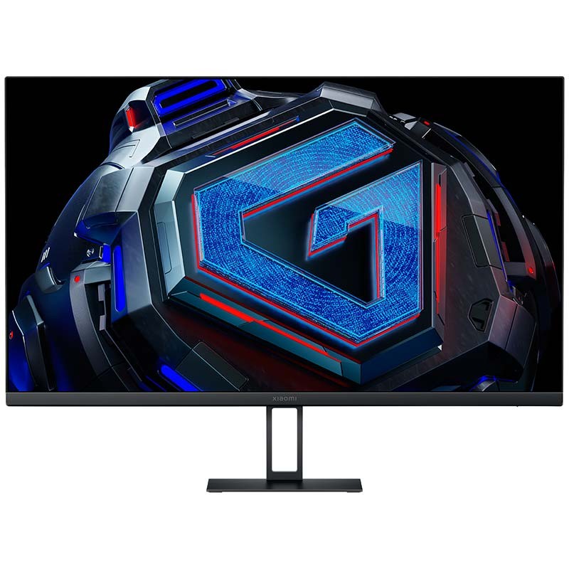 Xiaomi 2K Gaming Monitor G27Qi 27" IPS LCD 180Hz 1ms GTG Monitor plano com suporte metálico e imagem digital azul e vermelha