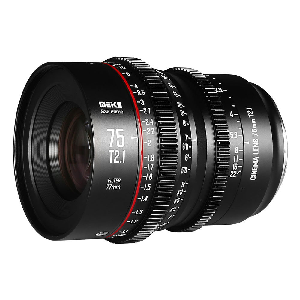 Meike MK-75mm T2.1 S35 Canon EF-mount Objetiva de cinema MEKE 85S Prime 75 T2.1 preta