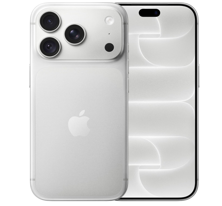 Apple iPhone 18 Pro 2 TB - Prata Smartphone Apple iPhone prateado com capa transparente e ecrã branco