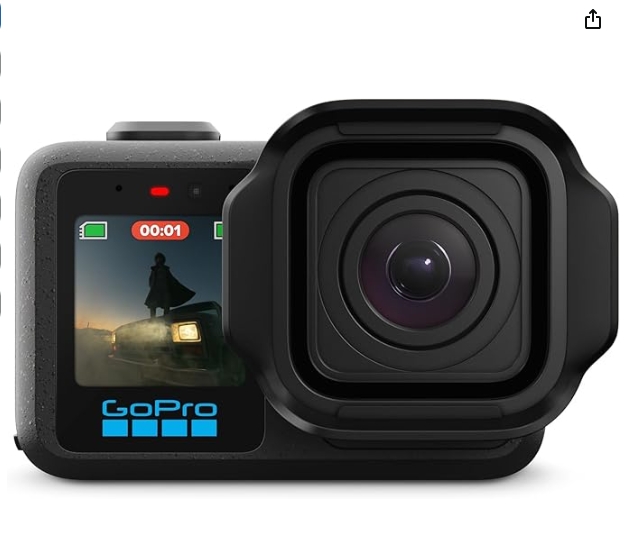 GoPro Mission 1 Câmara de ação GoPro preta com visor digital a cores e lente grande na frente
