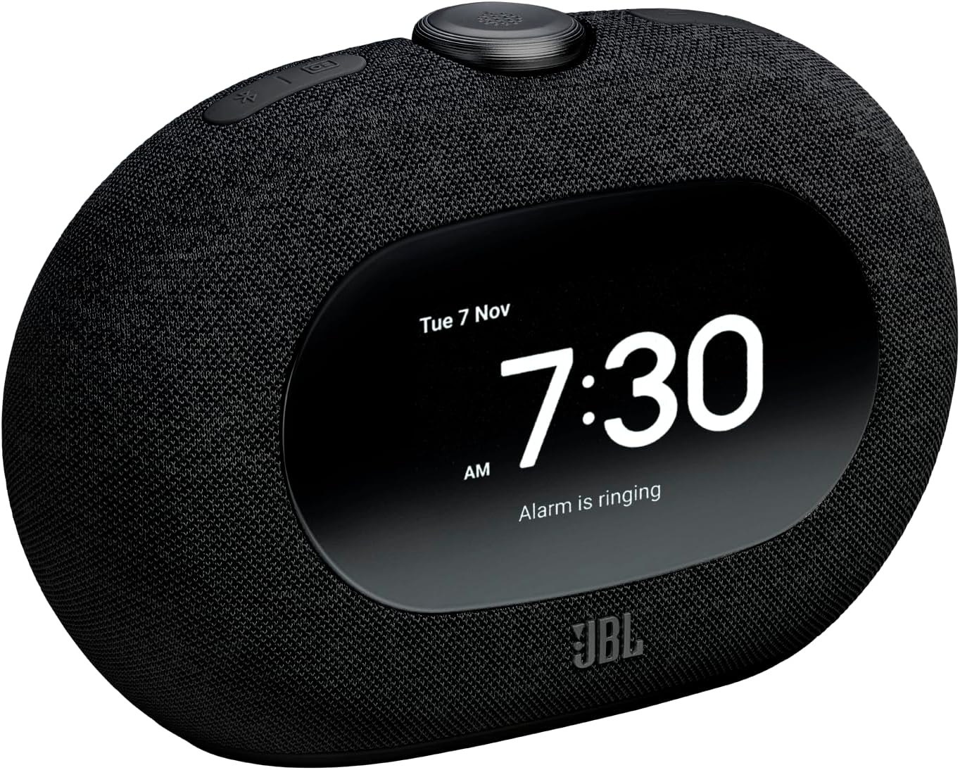 JBL Horizon 3 preto Rádio despertador digital preto com ecrã OLED oval e botão superior