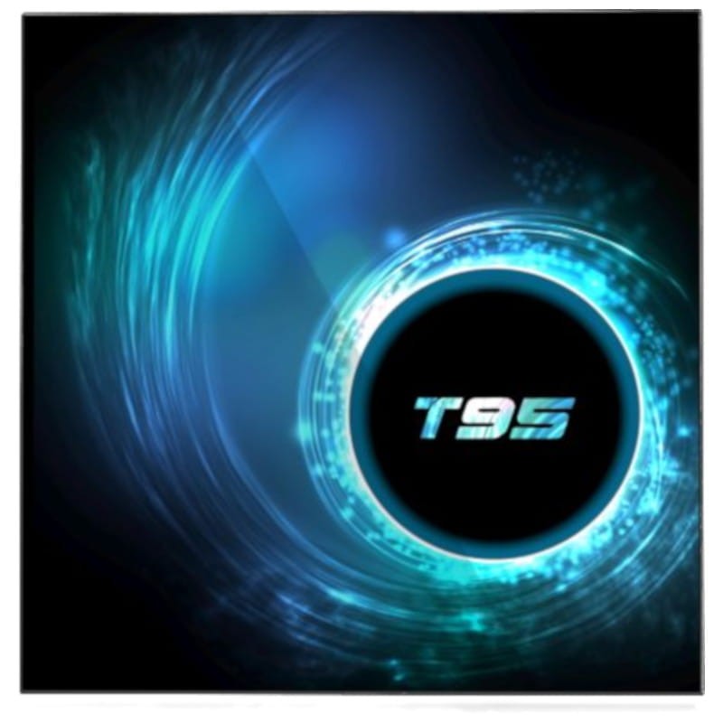 Fundo azul e preto com círculo iluminado e texto T95 no centro