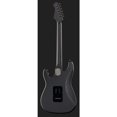 Guitarra elétrica preta vista de trás