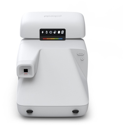 máquina de impressão de fotografias portátil branca com ecrã digital