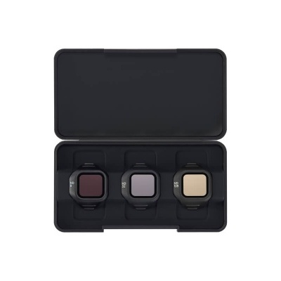 Conjunto de três lentes para smartwatch em estojo preto aberto