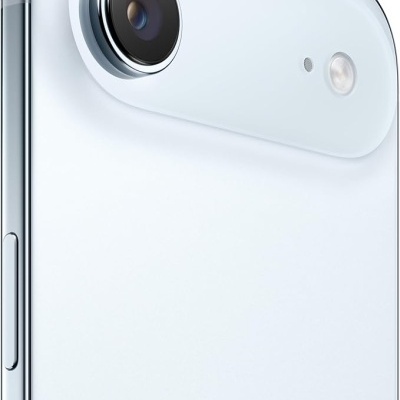 Smartphone branco da Apple com lente da câmara e flash LED