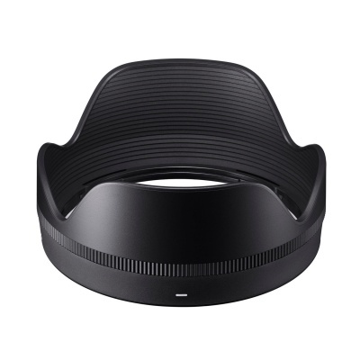 Contra-luz preto para lente de câmara com textura estriada interior.