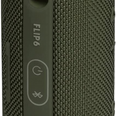 Coluna portátil Bluetooth JBL FLIP 6 verde escuro com textura de malha