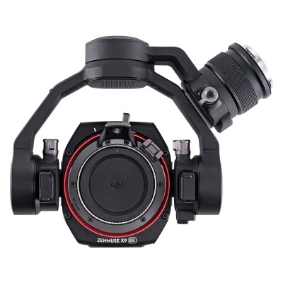 Estabilizador DJI Zenmuse X9 8K preto e vermelho