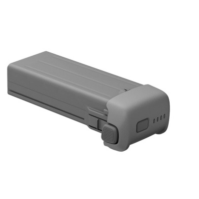 Bateria cinzenta para drone com botões e luzes indicadoras