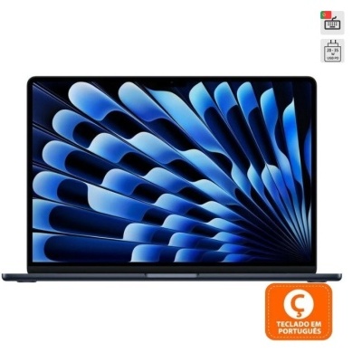 Computador portátil com ecrã azul padrão em espiral e moldura fina