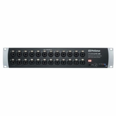 Interface de áudio PreSonus StudioLive 24R com 24 entradas XLR/TRS no painel frontal