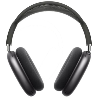 Auriculares pretos com almofadas almofadadas e arco acolchoado