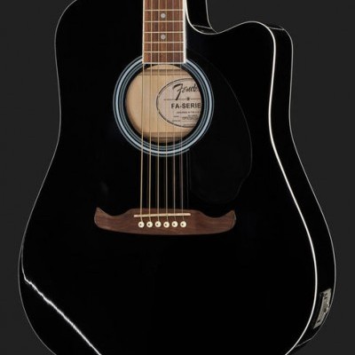 Violão acústico preto Fender FA-SERIES
